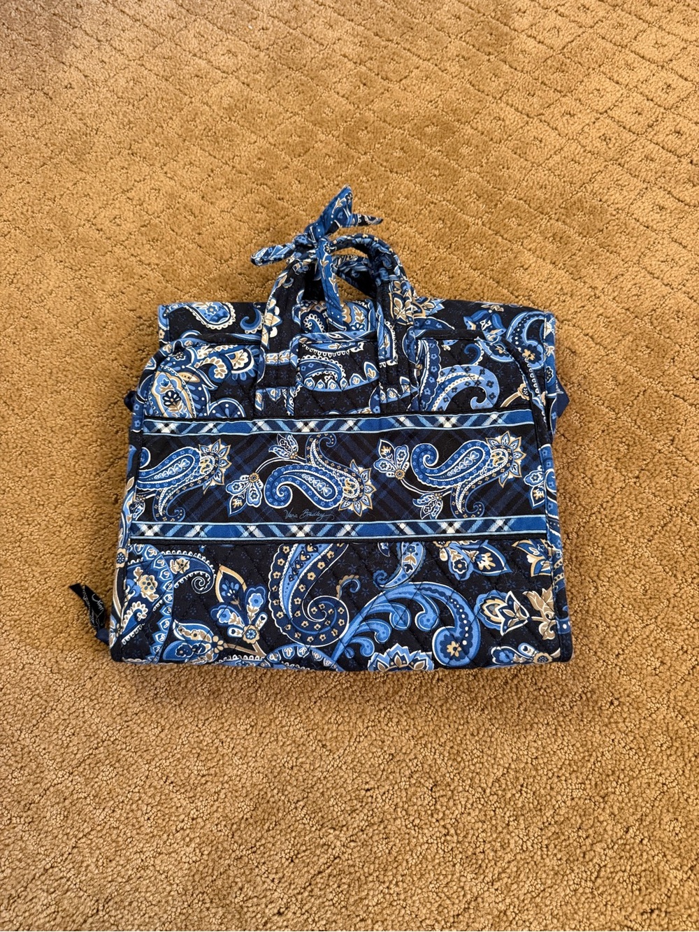 Vera Bradley Windsor Navy Multi Compartment Roll Travel Bag